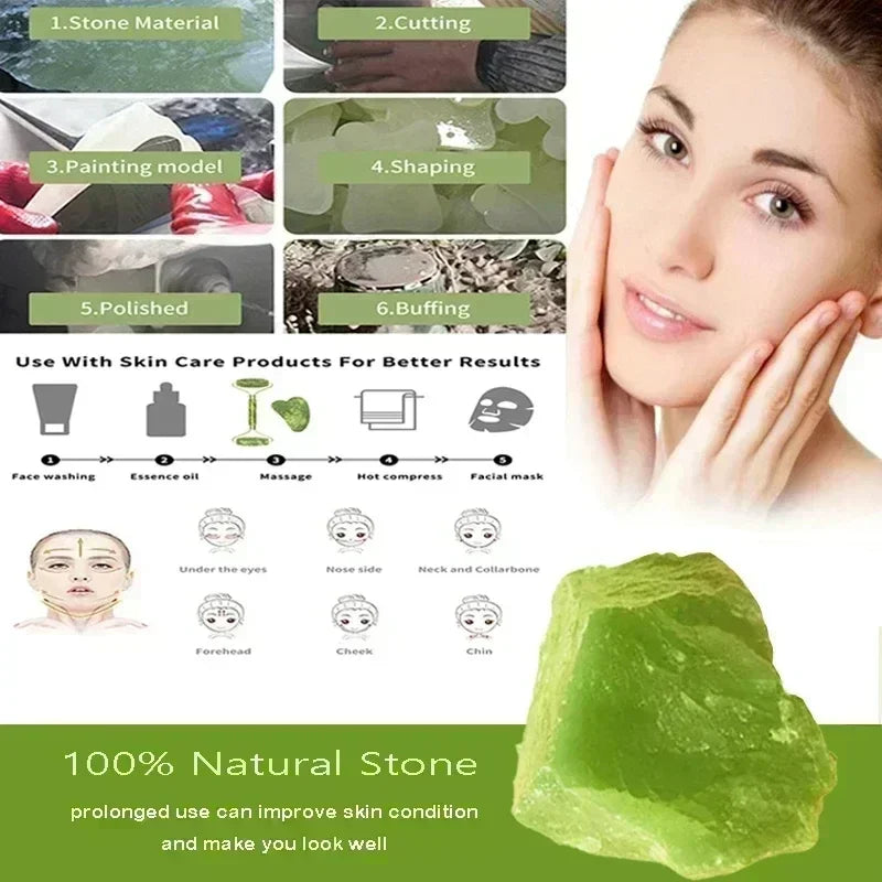 Ecobelle™︎ - Kit de Belleza Facial con Rodillo y Piedra de Jade Natural