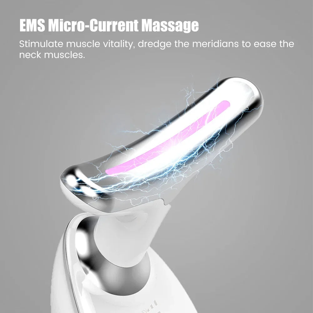 Ecobelle™︎ - Masajeador Facial con Terapia de Luz LED Antiarrugas