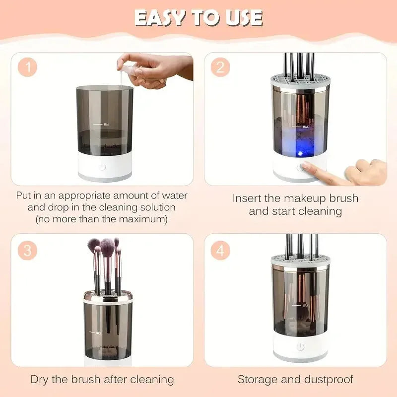 Ecobelle™︎ - Limpiador De Brochas De Maquillaje Eléctrico