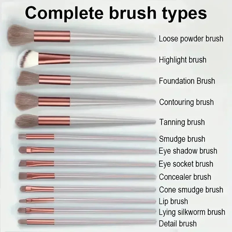Ecobelle™︎ - Set de Brochas de Maquillaje Profesional – 13 Piezas
