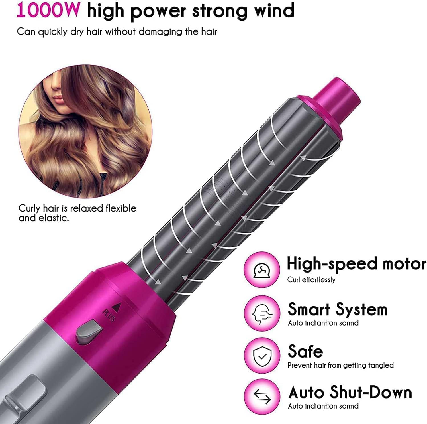 Ecobelle™︎ Cepillo Multifuncional 5 en 1 para Cuidado Del Cabello